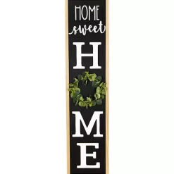 Home Sweet Home Wreath Black Porch Board