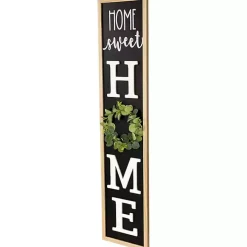 Home Sweet Home Wreath Black Porch Board