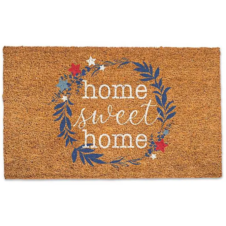 Home Sweet Home Wreath 4th of July Doormat