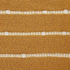 Honey Gold Slub Stripe Decorative Throw