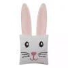 Hooked Bunny Ears Easter Throw Pillow