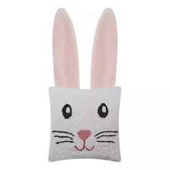 Hooked Bunny Ears Easter Throw Pillow