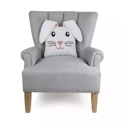 Hooked Bunny Ears Easter Throw Pillow