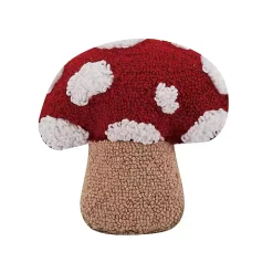 Hooked Mushroom Shaped Throw Pillow