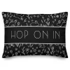 Hop On In Bunny Pattern Outdoor Throw Pillow