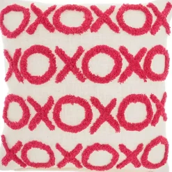 Hot Pink Tufted XOXO Pillow