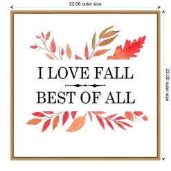 I Love Fall Best Leaves Framed Wall Art