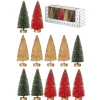 5 in. Red & Green Woodland Tree 12-pc. Set