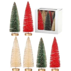 9 in. Red & Green Woodland Tree 6-pc. Set