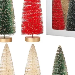 9 in. Red & Green Woodland Tree 6-pc. Set