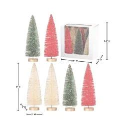 9 in. Red & Green Woodland Tree 6-pc. Set