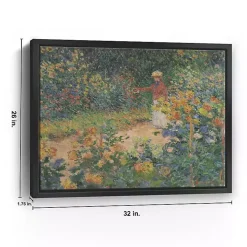 In the Garden Framed Canvas Art Print