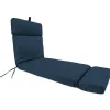 Indigo Canvas French Edge Outdoor Chaise Cushion
