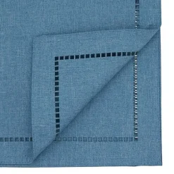 Indigo Hemstitch Border Table Runner