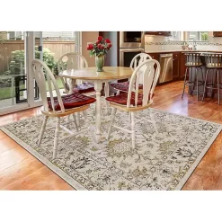 Irene Yellow Daffodil Outdoor Area Rug, 4x7
