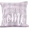 It's Good to Be Home Plaid Pillow