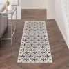 Ivory & Black Quatrefoil Indoor/Outdoor Runner