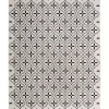 Ivory & Black Quatrefoil Indoor/Outdoor Rug, 8x10