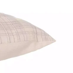 Ivory & Lilac Handwoven Plaid Throw Pillow