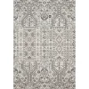 Ivory and Gray Column Outdoor Area Rug, 5x7