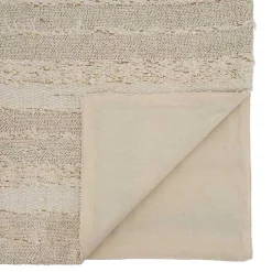 Ivory and Sand Textured Stripe Table Runner