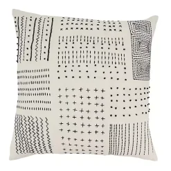 Ivory Aztec Treasures Throw Pillow