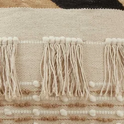 Ivory Boho Fringe Jute Pillow