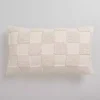 Ivory Checkerboard Lumbar Pillow