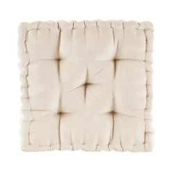 Ivory Chenille Floor Cushion