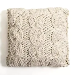 Ivory Chunky Knit Pillow