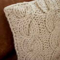 Ivory Chunky Knit Pillow