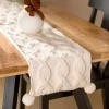 Ivory Chunky Knit Table Runner, 90 in.