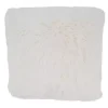 Ivory Faux Fur Throw Pillow