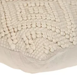 Ivory Knotted Diamond Pillow