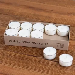 Ivory Tealight Candles, Set of 20