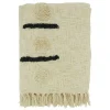 Ivory Tufted Dots and Dashes Throw