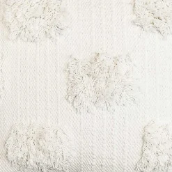 Ivory Tufted Dots Throw Pillow