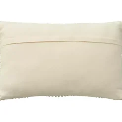 Ivory Woven Diamonds Lumbar Pillow