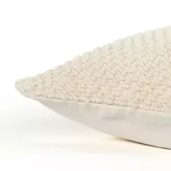 Ivory Woven Nubby Pillow