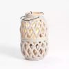 Ivory Woven Stoneware Coastal Lantern, 10 in.