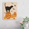 Jack 'O Lantern Cat Halloween Wall Plaque, 20 in.