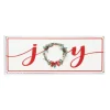 Joy Christmas Wreath Metal Wall Sign