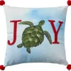 Joy Sea Turtle Pom Pom Pillow