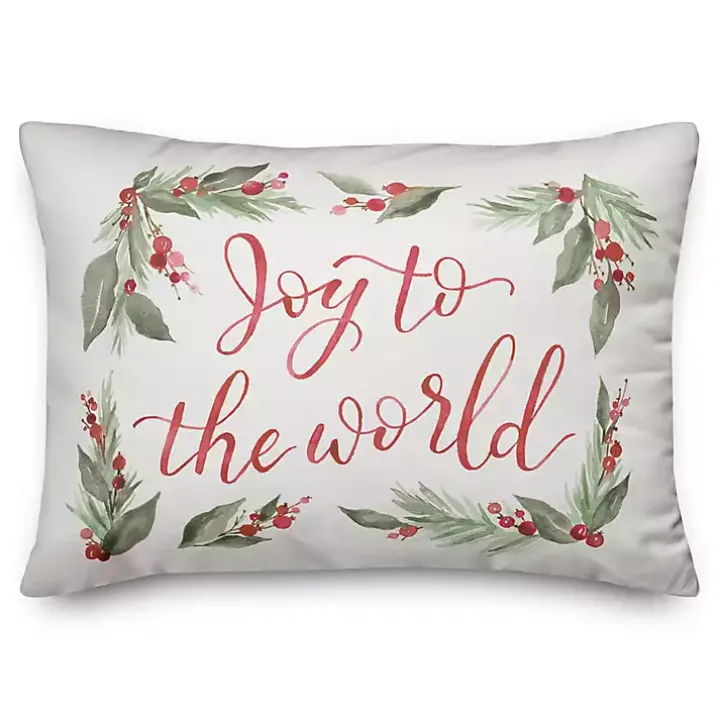 Joy to the World Lumbar Pillow