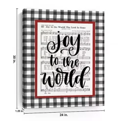 Joy To The World Music Sheet Canvas Art Print