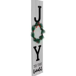 Joy to the World Wreath Christmas Porch Board