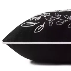 Jumping Bunny Embroidered Easter Throw Pillow