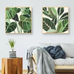 Jungle Close Up Framed Canvas Art Prints, Set of 2