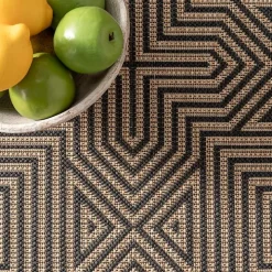 Kylie Gray Modern Abstract Outdoor Rug, 8x10