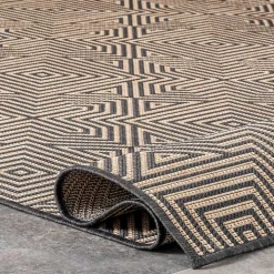 Kylie Gray Modern Abstract Outdoor Rug, 8x10